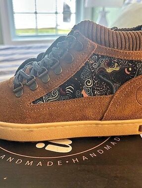Inkkas Nakuru Camping Boot Paisley Ankle Boots Brown & Black US Men 6